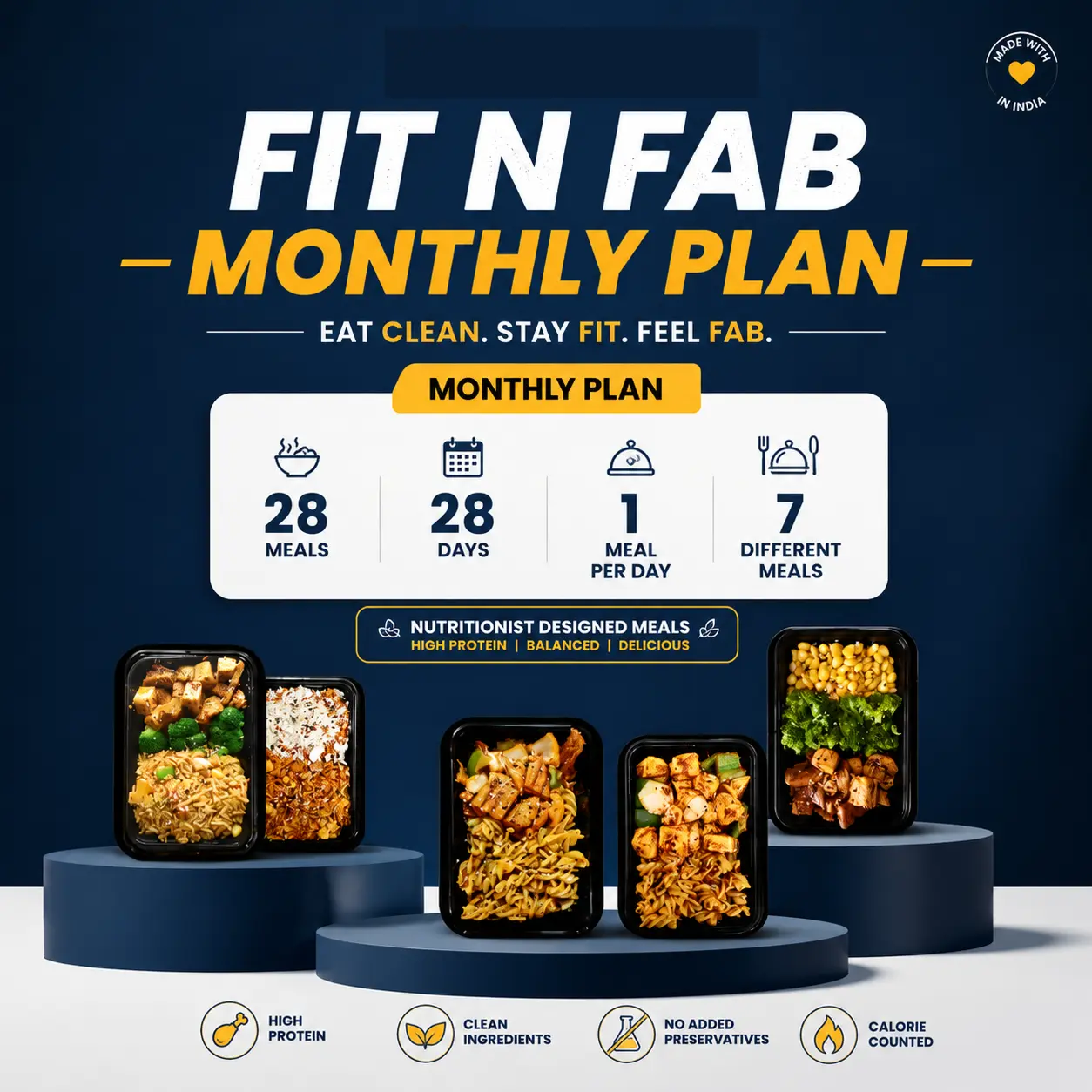 Fit N Fab Meal Plan – 28days – Nagpur
